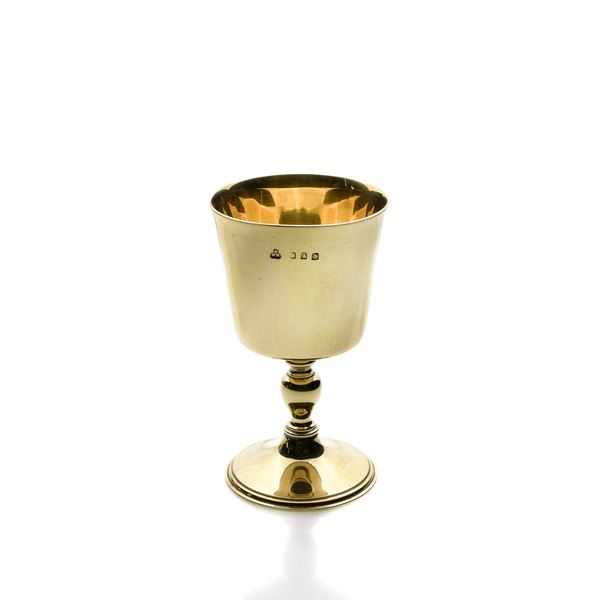 BULGARI - Gilded silver goblet