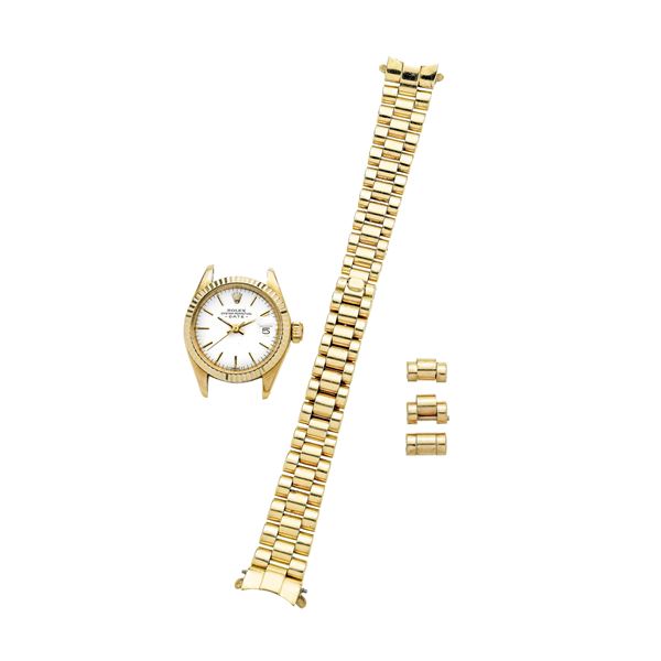 ROLEX - Orologio da polso per signora in oro giallo Date Just,  Ref. 6916 con bracciale non originale
