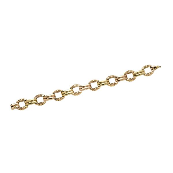 Bracciale a maglie in oro giallo