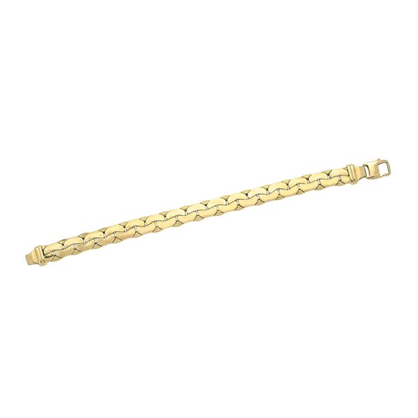 Yellow gold link bracelet