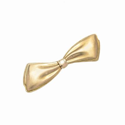 Grande Spilla Fiocco in Oro Giallo Satinato