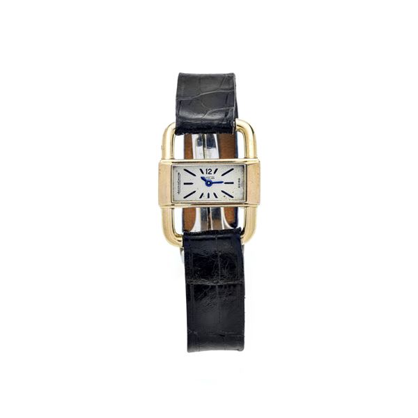 JAEGER LECOULTRE - Orologio da polso "Lucchetto" Duoplan in oro giallo