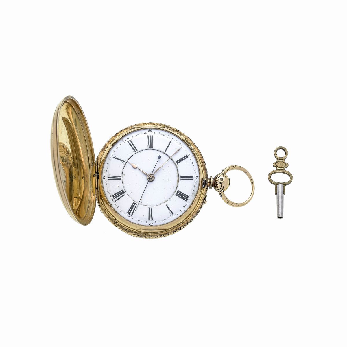 Orologio da Tasca con Doppia Cassa in Oro Giallo 18 Kt