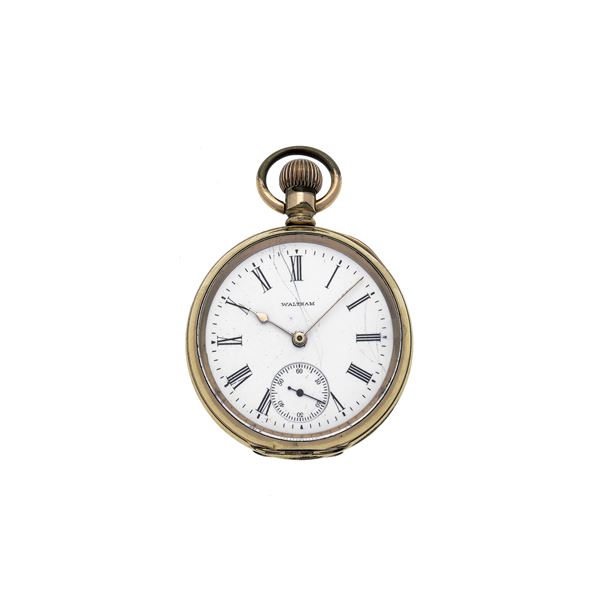 WALTHAM COMPANY - Pocket watch in gold-plated metal