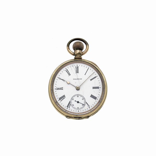 WALTHAM COMPANY - Pocket watch in gold-plated metal