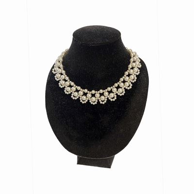 Girocollo Bijoux a Colletto in Perle e Metallo