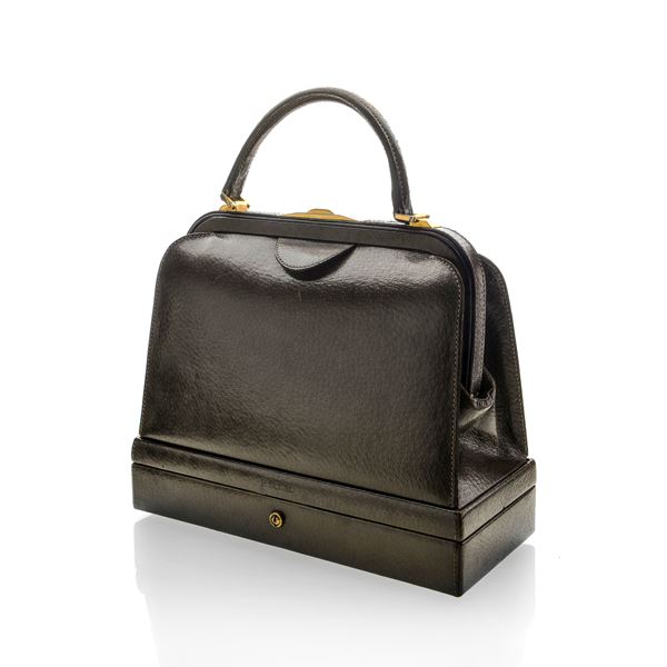 GUCCI - Handbag, with dark brown boar jewelry box
