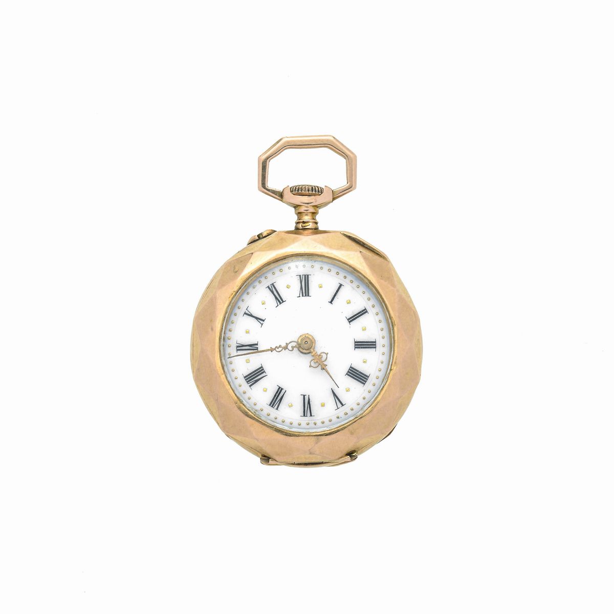 Orologio da Tasca in Oro Giallo e Metallo Dorato e un'altro Più Piccolo in Oro Giallo