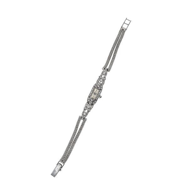Lady's watch in white gold and diamonds