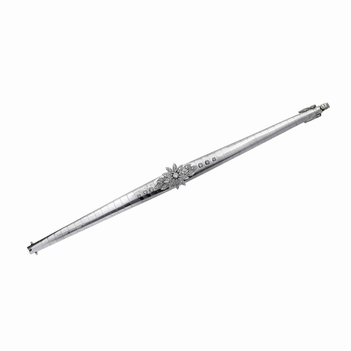 Bracciale in oro bianco e diamanti