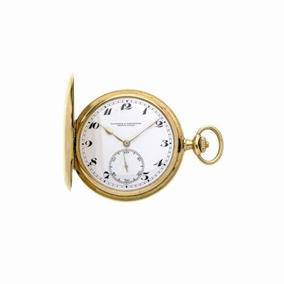 Orologio da Tasca con Doppia Cassa in Oro Giallo
