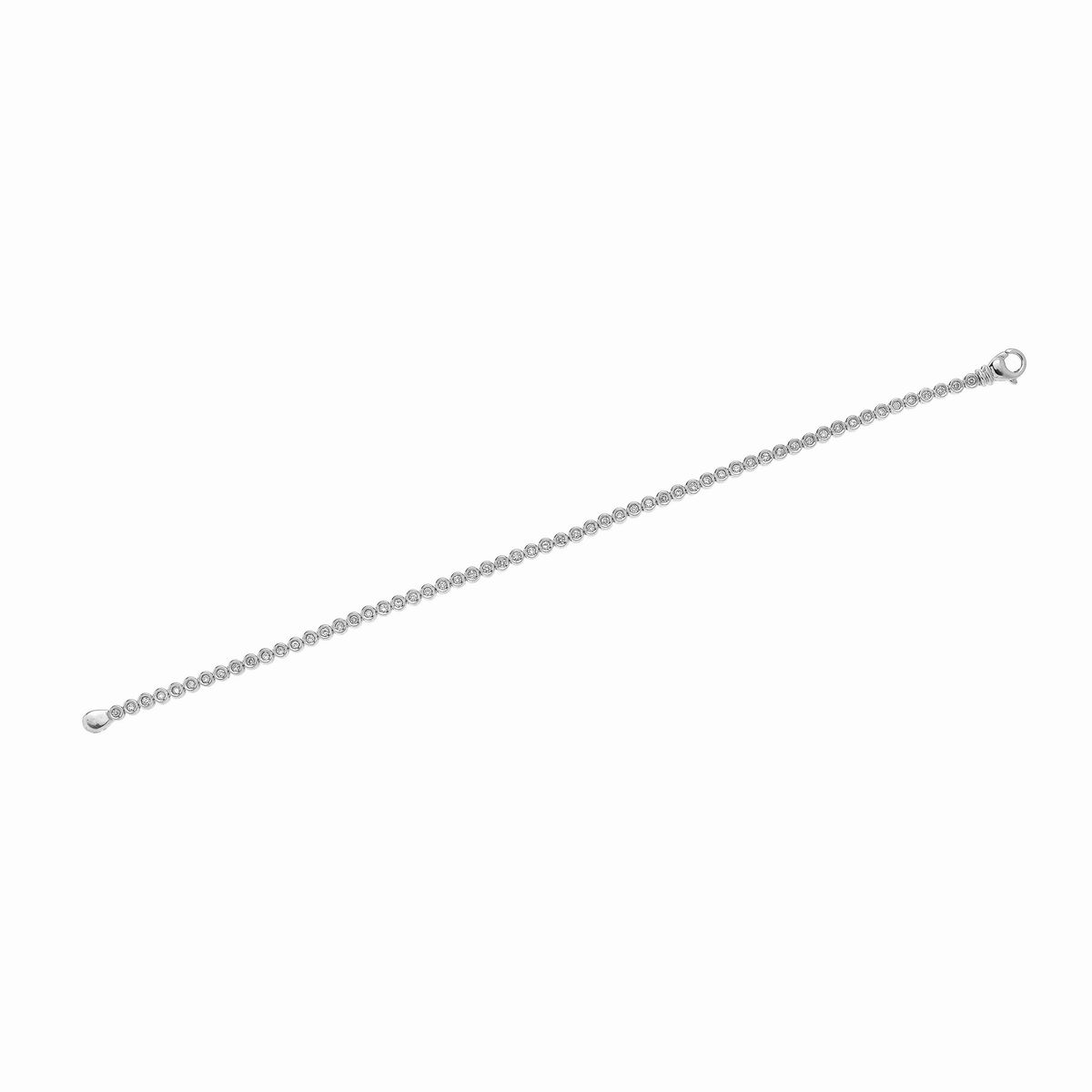 Bracciale tennis in oro bianco e diamanti