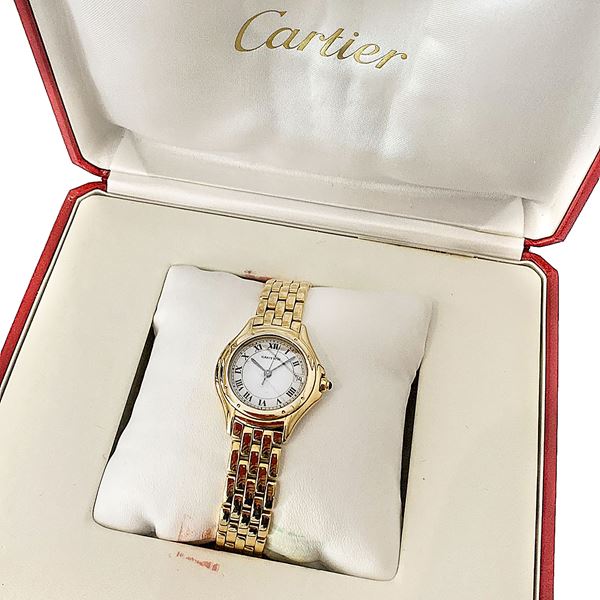 CARTIER - Cougar yellow gold lady's wristwatch