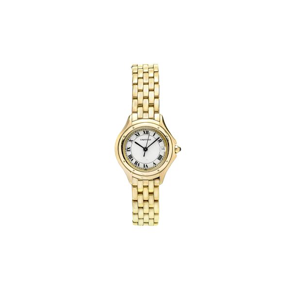 CARTIER - Cougar yellow gold lady's wristwatch