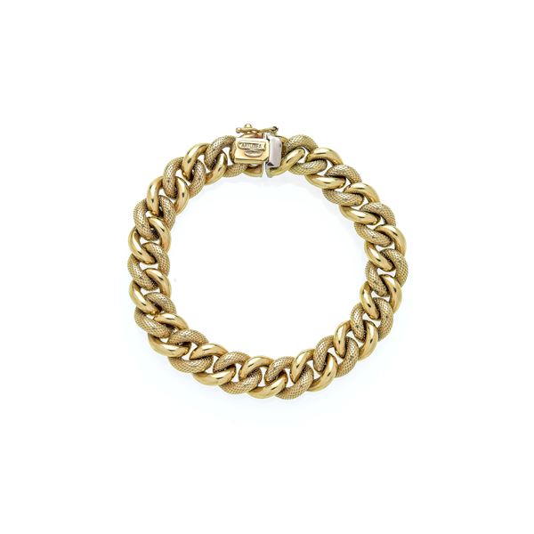 Bracciale a maglie in oro giallo