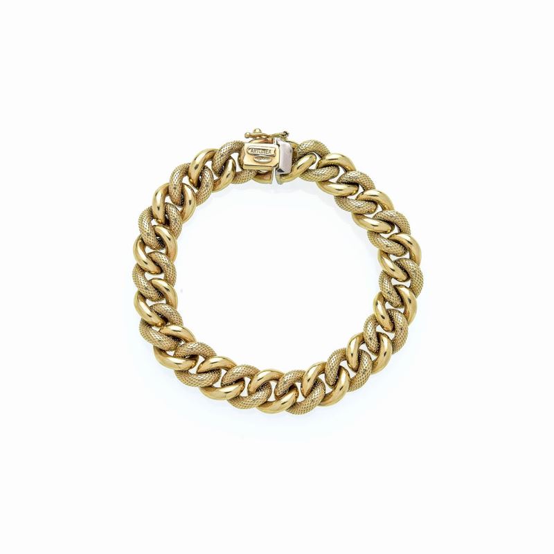 Bracciale a maglie in oro giallo