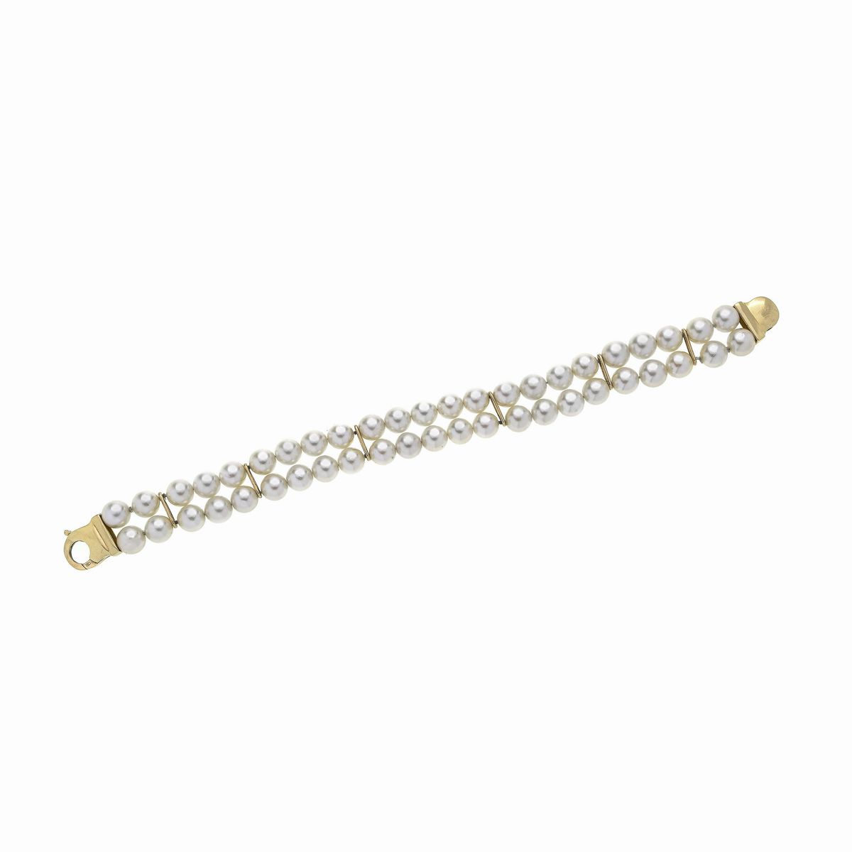 Bracciale in oro giallo e perle coltivate