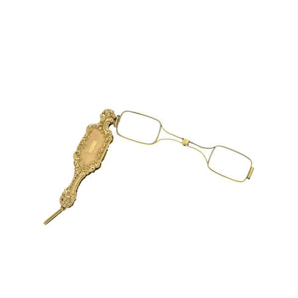 Lorgnette in 18 kt yellow gold
