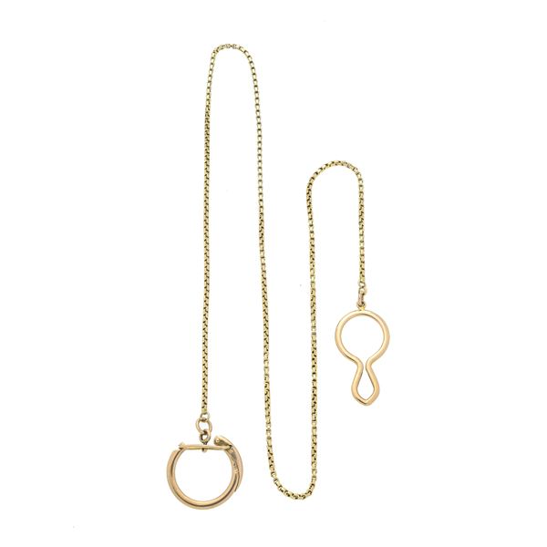 Yellow gold watch chain