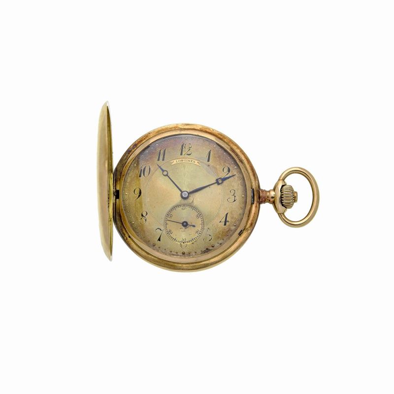 Orologio da tasca doppia cassa in oro giallo 18 K