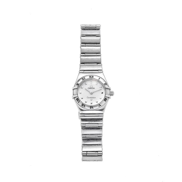 OMEGA - Orologio da polso per signora in acciaio Constellation Round