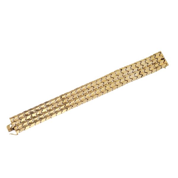 18 kt yellow gold link bracelet