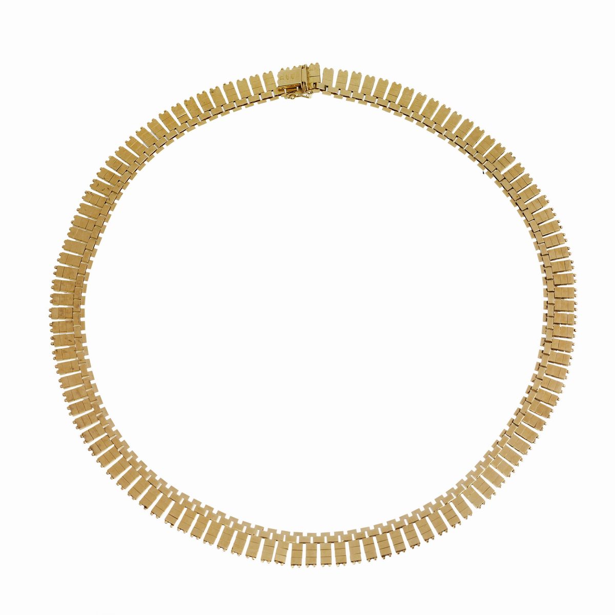Collana in oro rosa 18 kt ad imitazione del tessuto