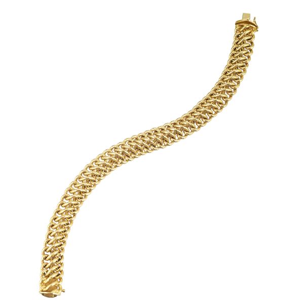 18kt yellow gold link bracelet  - Auction Auction of Antique, Modern, Wristwatches and Jewellery from a Roman Collection - Curio - Casa d'aste in Firenze