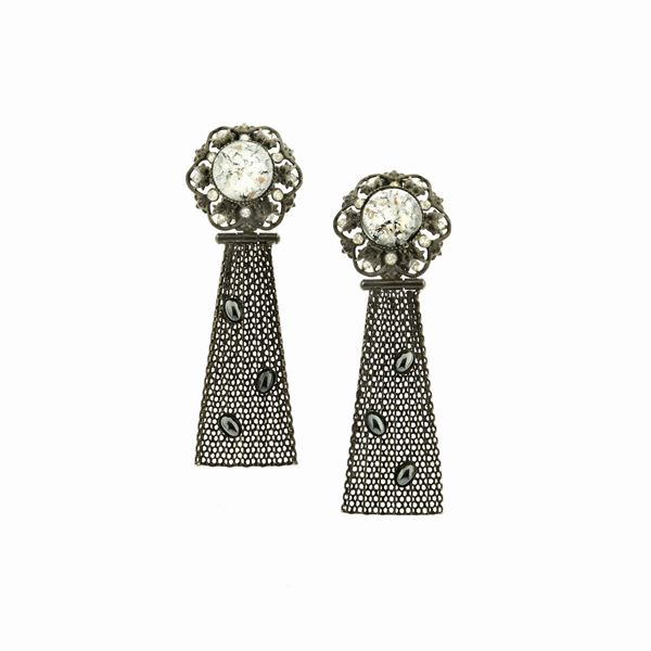 ARTIGIANA FIORENTINA BIGIOTTERIA - Pair of ear clips, Artigiana Fiorentina Bigiotteria