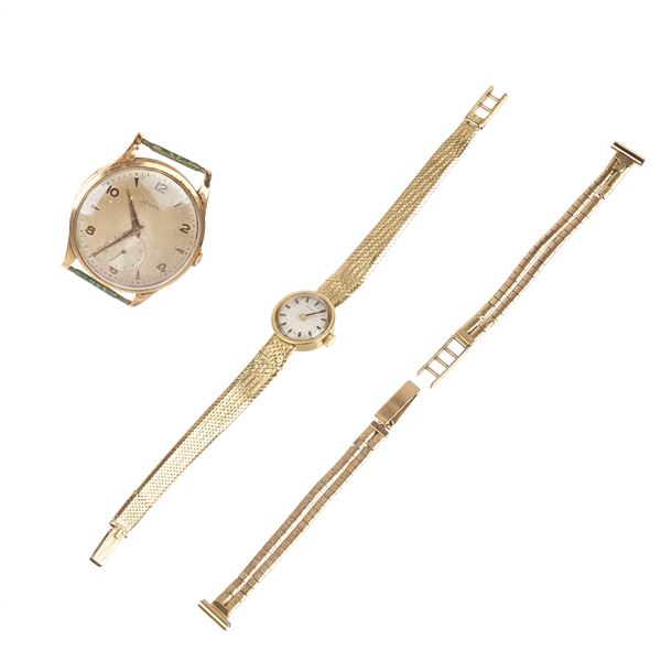 Tissot lady's watch in gold, gold strap and 18 kt gold Zenith case