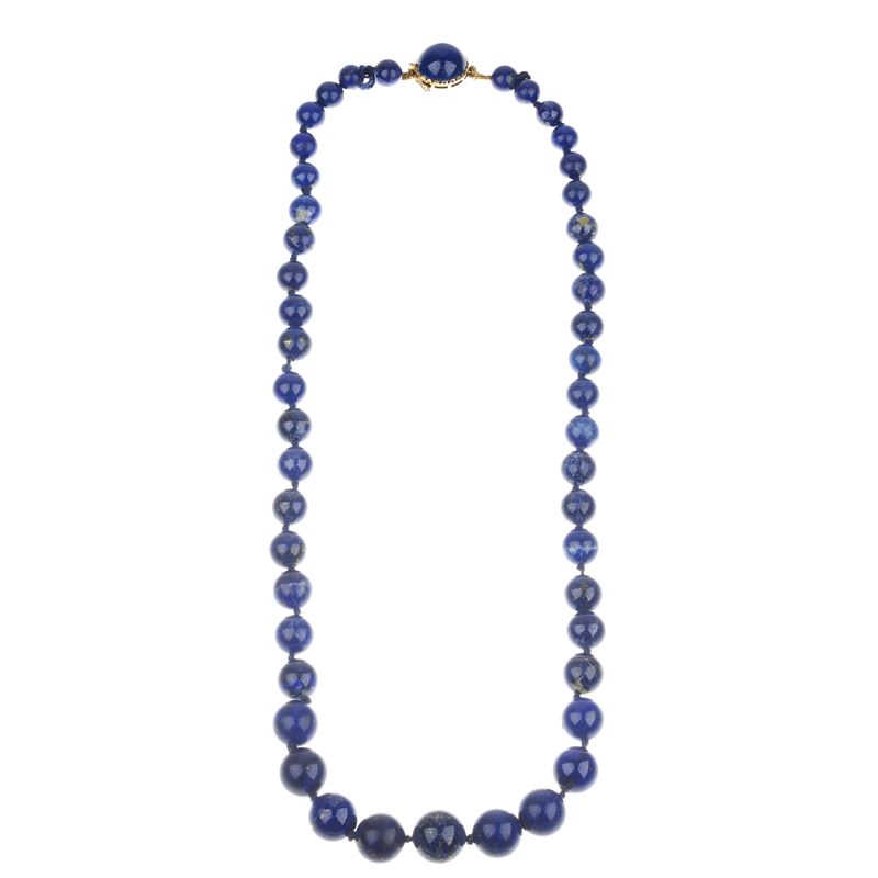 Collana in Lapislazzuli Degradè e Oro Giallo 18 Kt