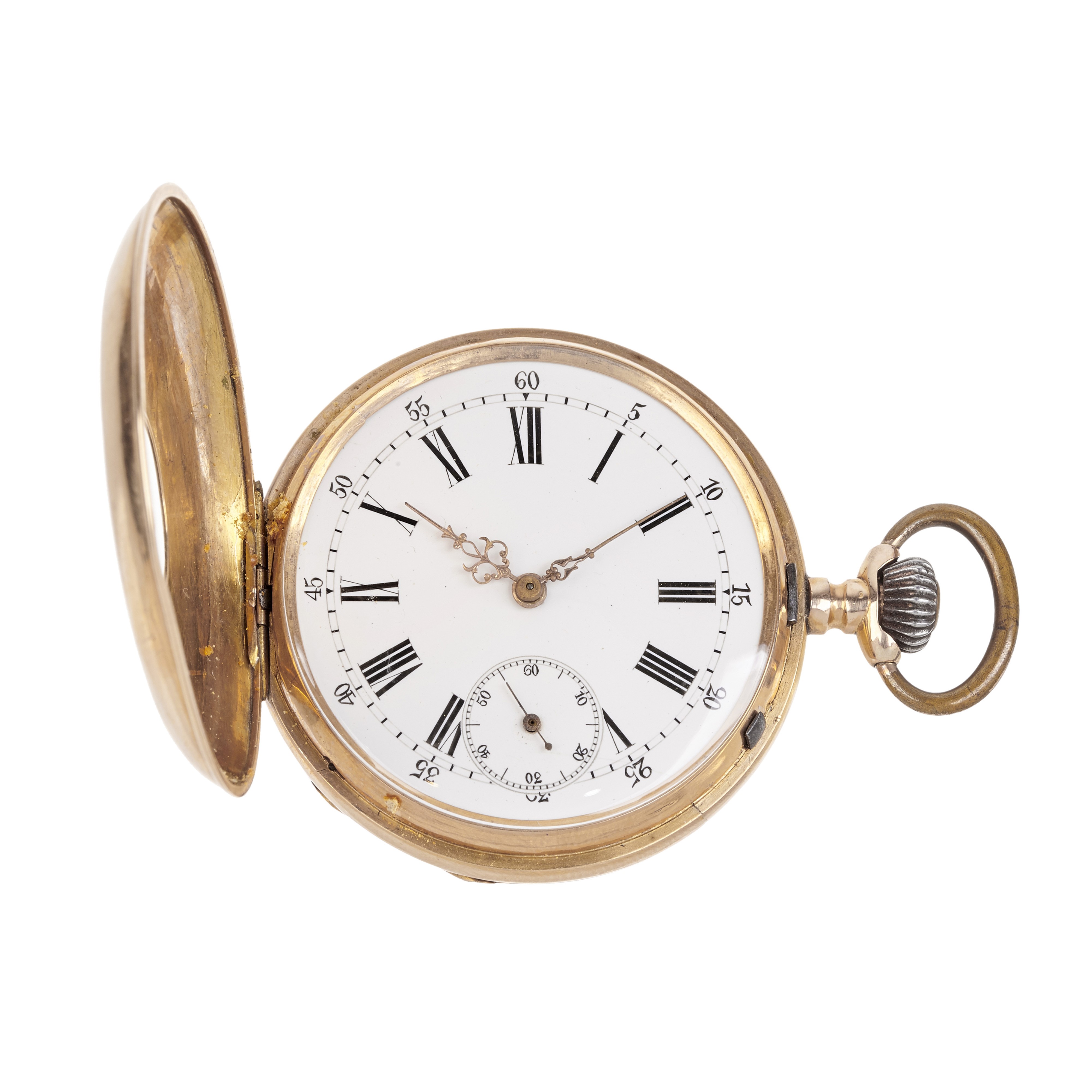 Albert Bienne Orologio da tasca occhio di bue in oro giallo 18 kt