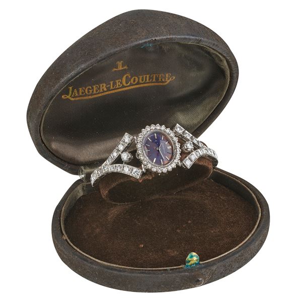 JAEGER LECOULTRE - Orologio da signora in oro bianco 18 kt e diamanti