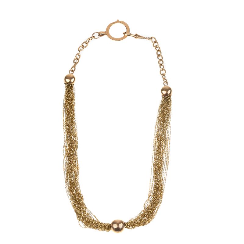 Cotena da Orologio Trasformata in Girocollo in Oro Giallo e Oro Rosa 18 Kt