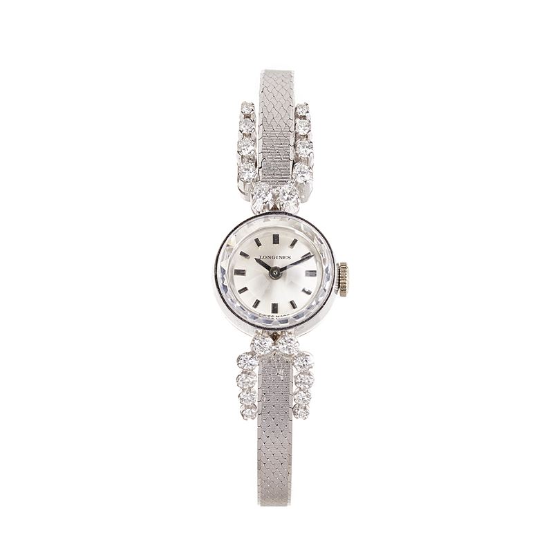 Orologio da signora in oro bianco 18 kt e diamanti