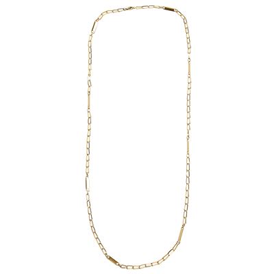 Lunga Catena a Maglie Intrecciate in Oro Giallo 18 Kt