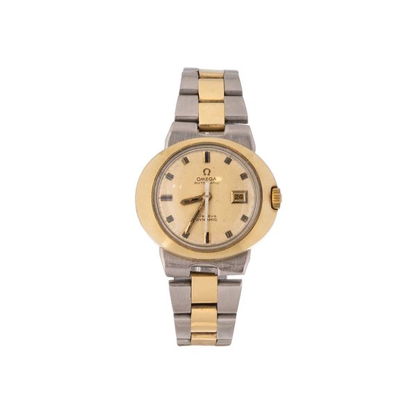 OMEGA - Steel and 18 kt gold wristwatch