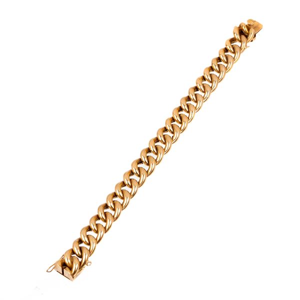 18 kt Rose gold twisted link bracelet