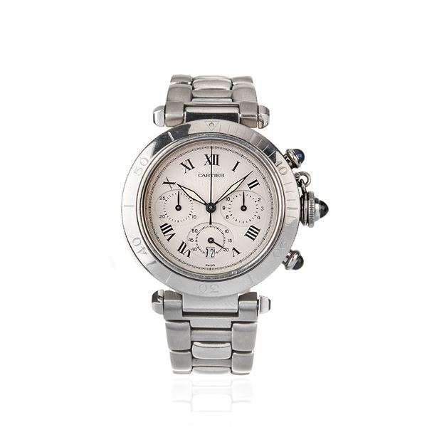 CARTIER : Pasha chronograph wristwatch  - Auction Antique, Modern and Design Jewelery Auction - Curio - Casa d'aste in Firenze