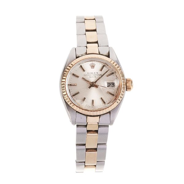 ROLEX : ROLEX Lady's watch in steel and gold Oyster Perpetual date  - Auction Antique, Modern and Design Jewelery Auction - Curio - Casa d'aste in Firenze