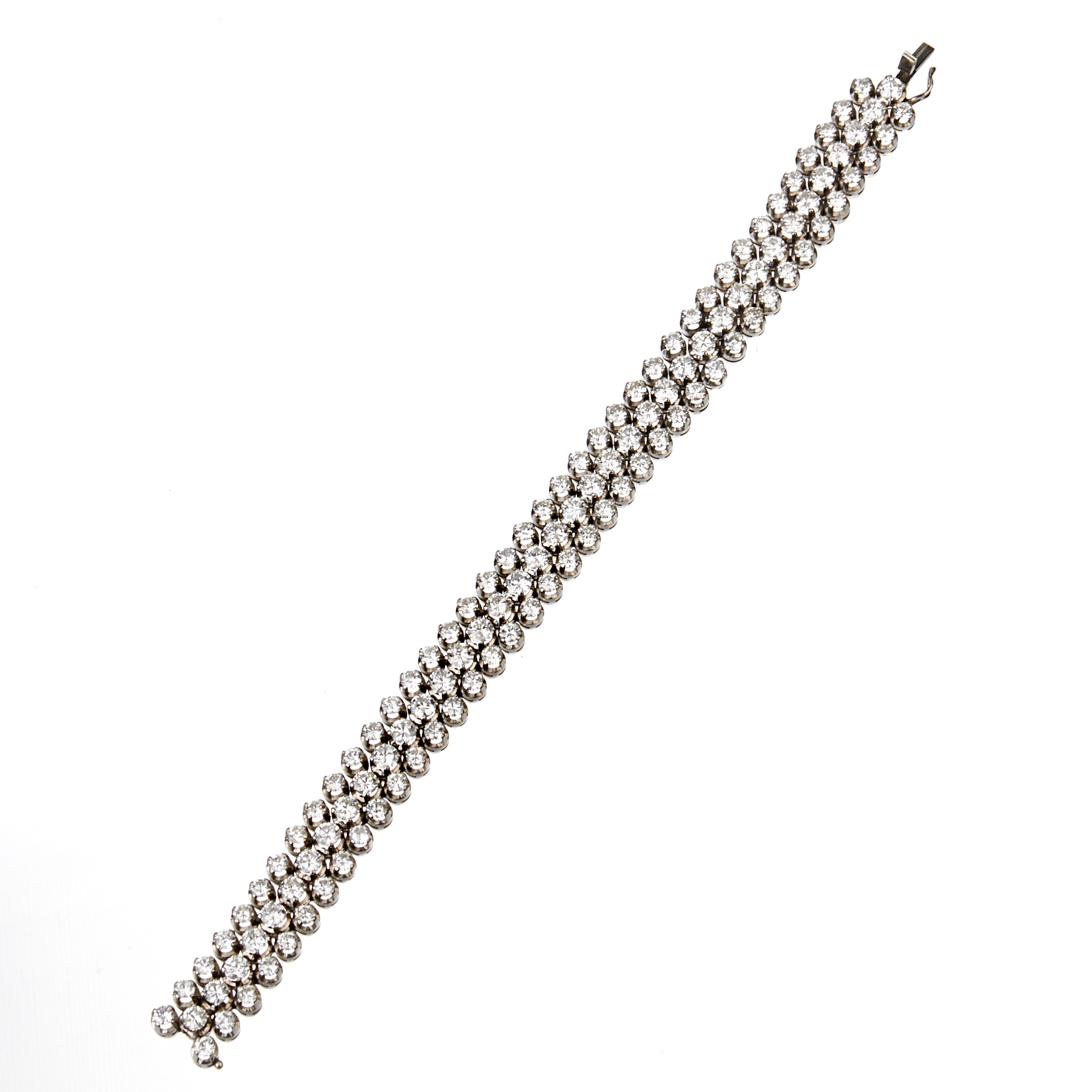 Importante bracciale in oro bianco 18 kt e diamanti