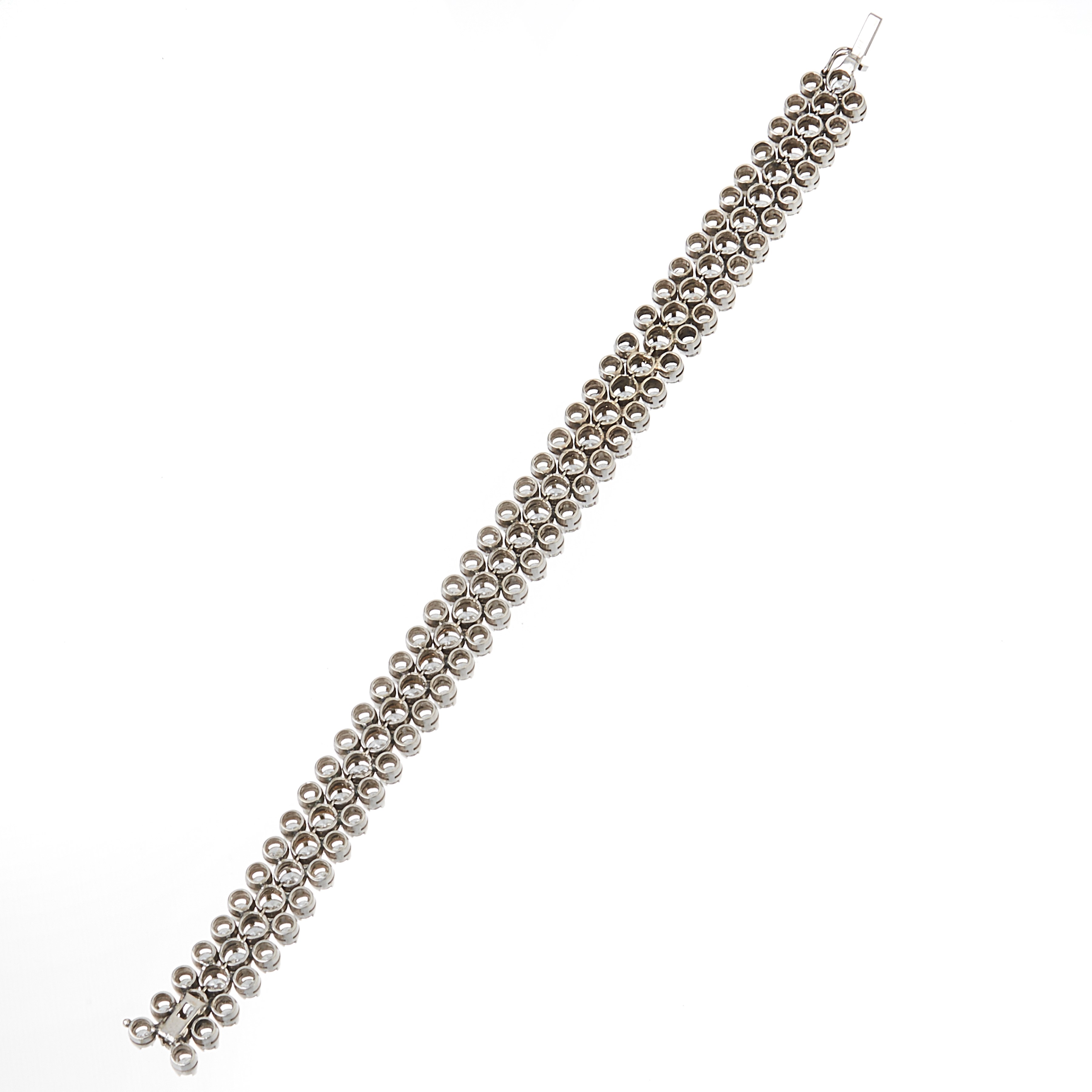 Importante bracciale in oro bianco 18 kt e diamanti