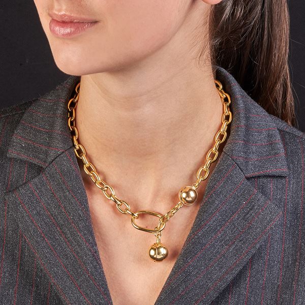 POMELLATO - Large yellow gold link chain