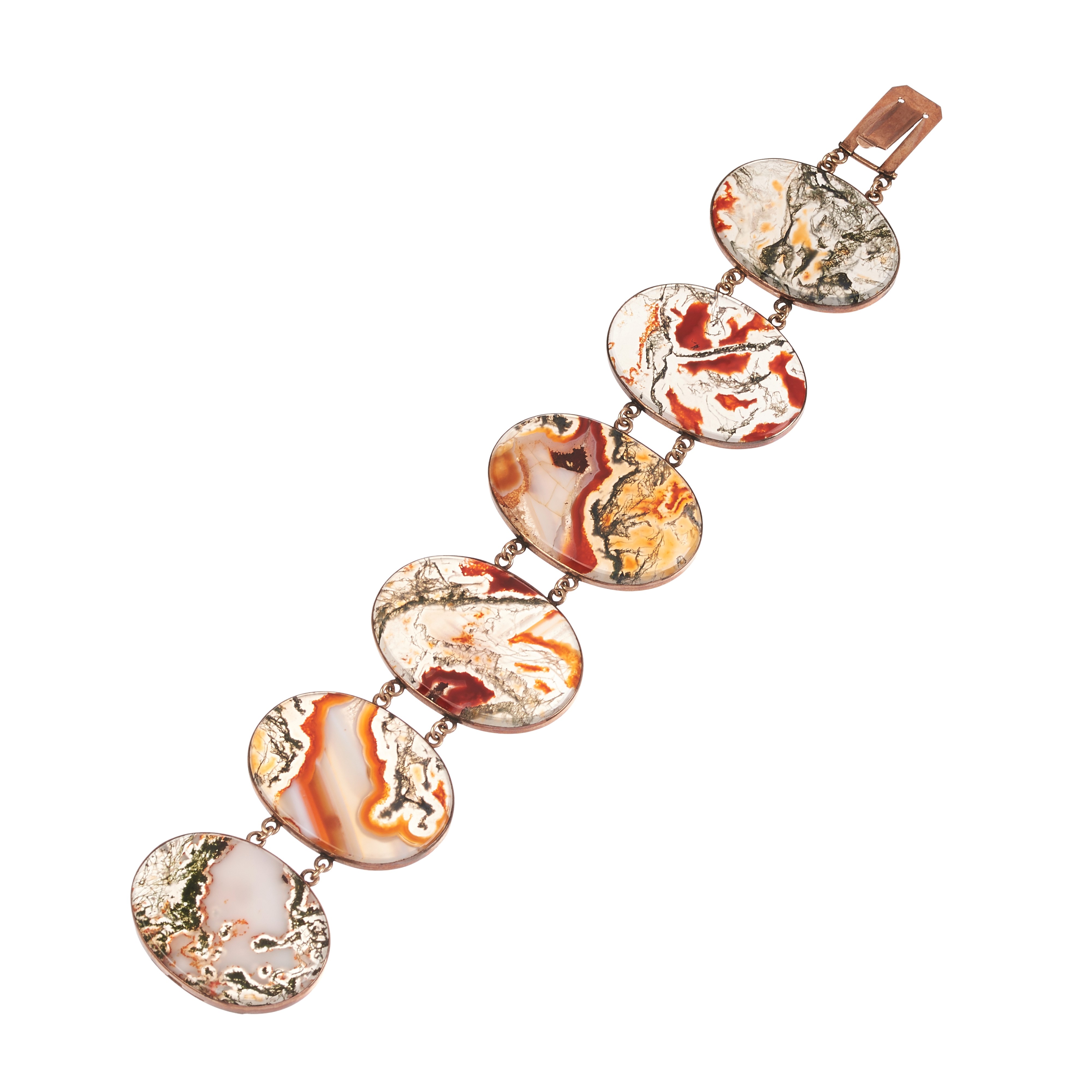 Bracciale in oro 9 kt e agata