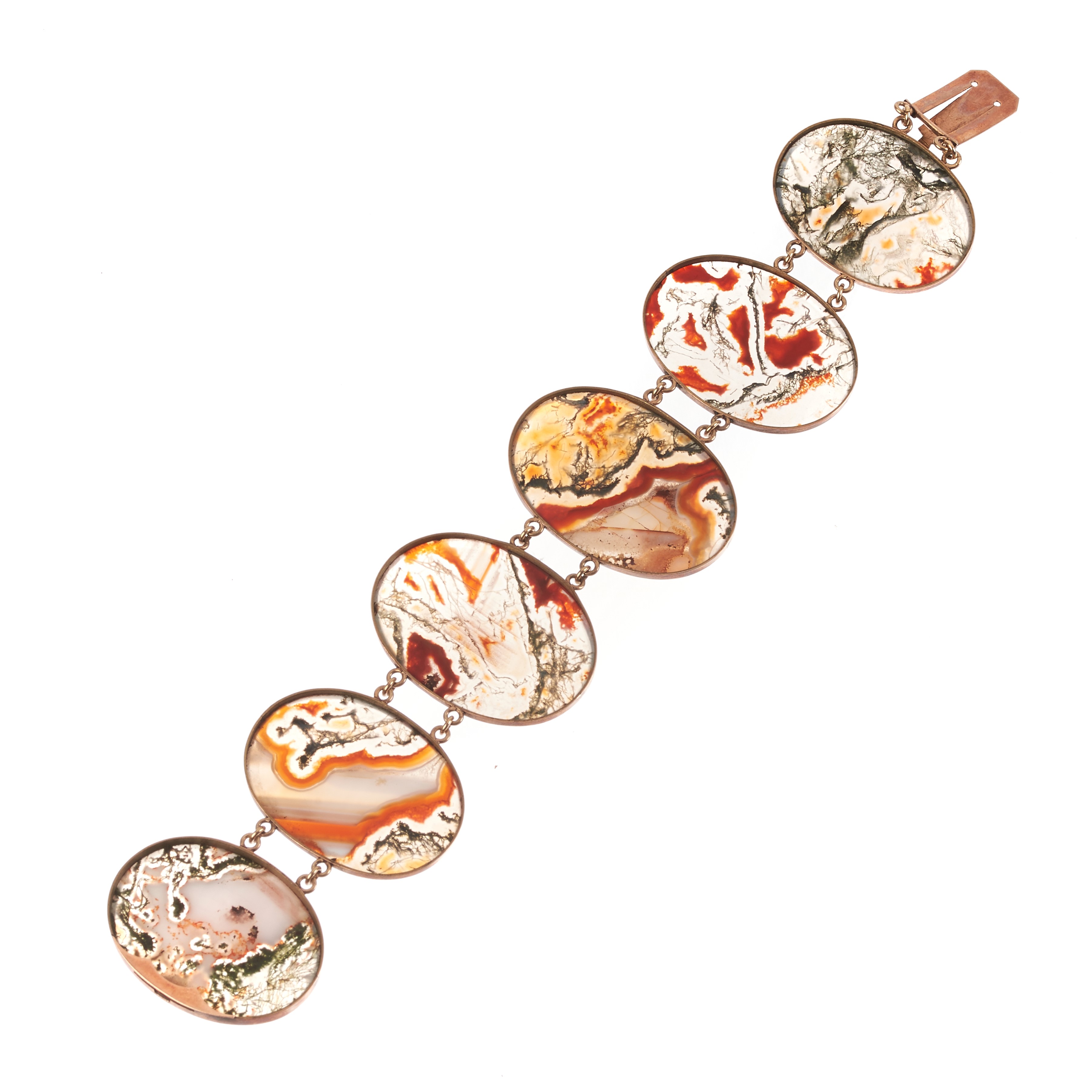 Bracciale in oro 9 kt e agata