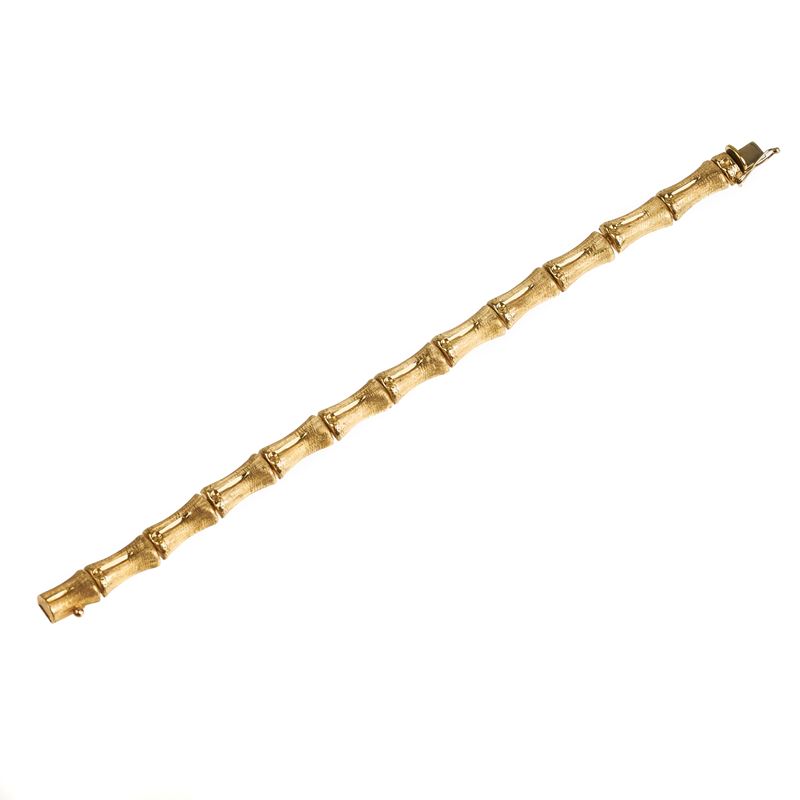 Bracciale a imitazione del bambù in oro 18 kt