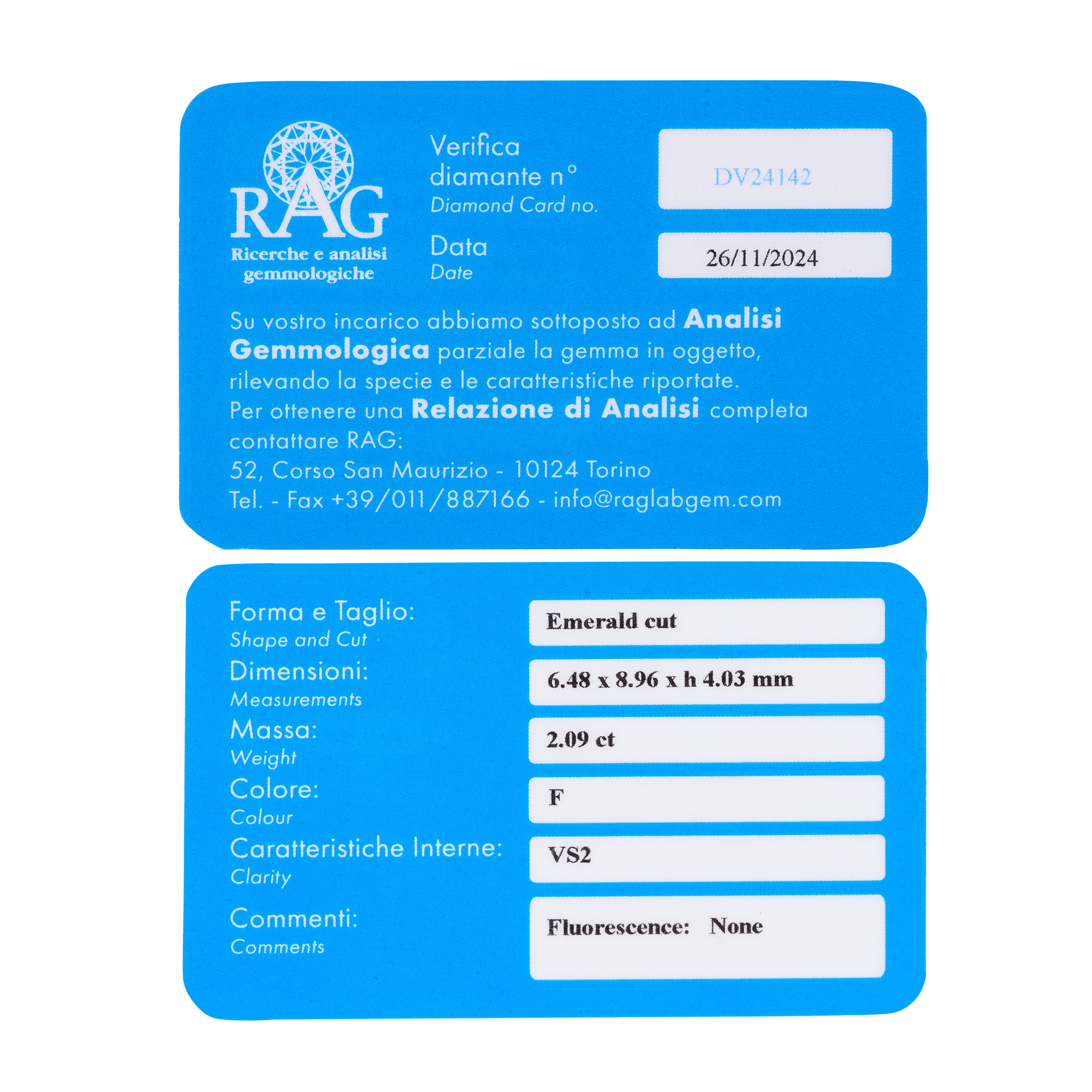 Anello in oro bianco 18 kt, diamanti e diamante di ct 2.09