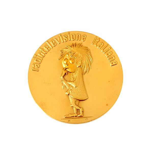 Gettone della trasmissione "Lascia o Raddoppia " in oro giallo 24 kt
