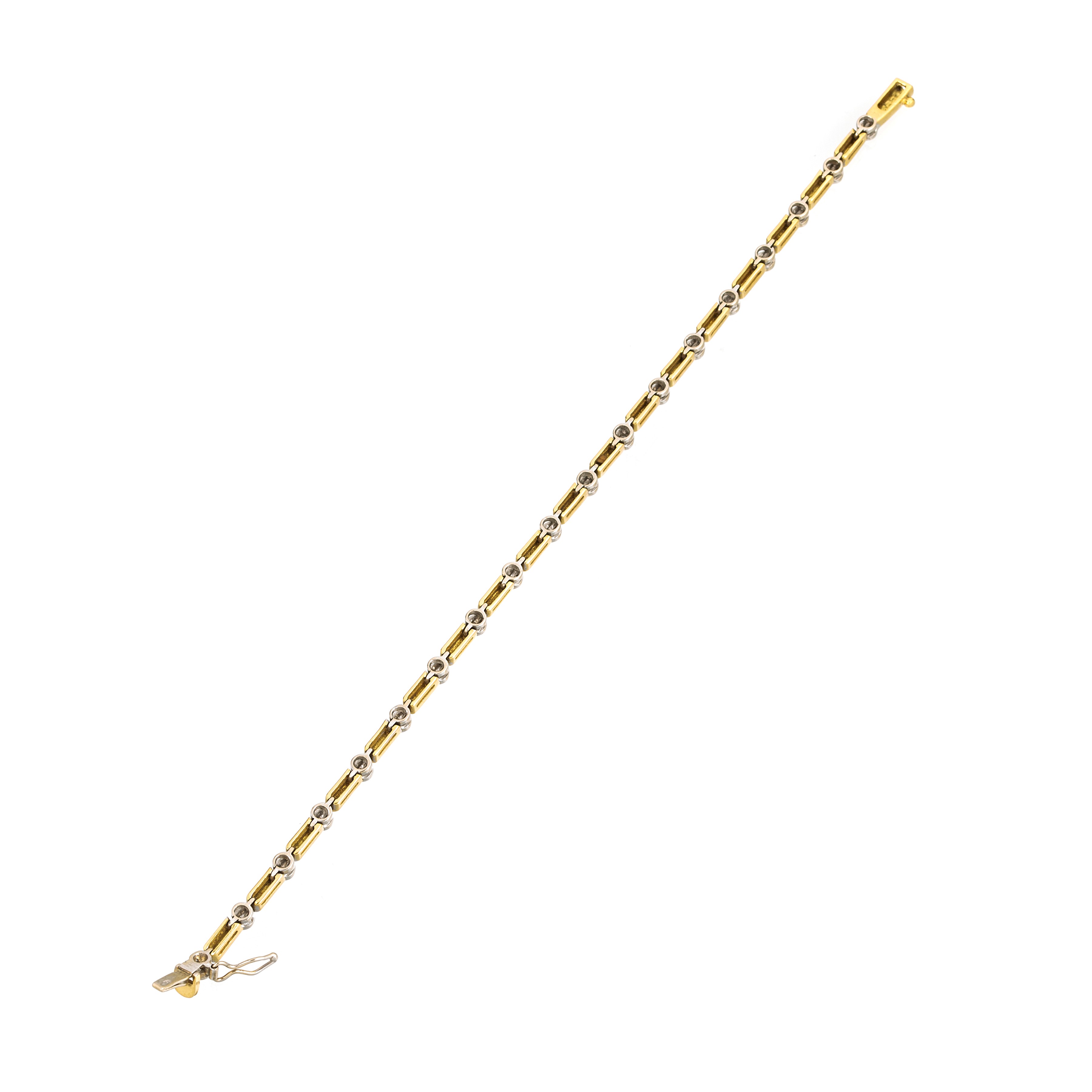 Bracciale in oro giallo 18 kt e diamanti