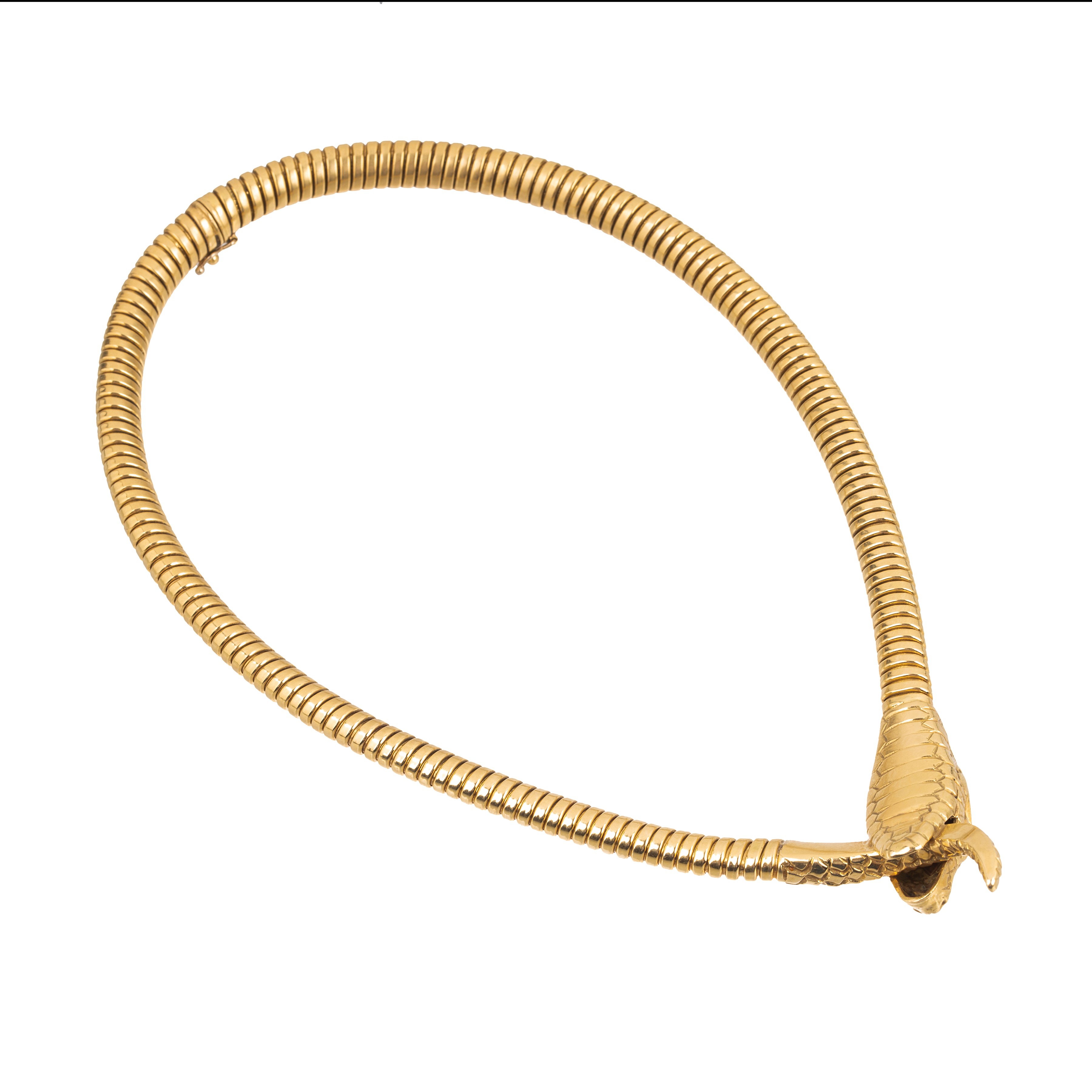 Girocollo Serpente in oro giallo 18 kt e diamanti